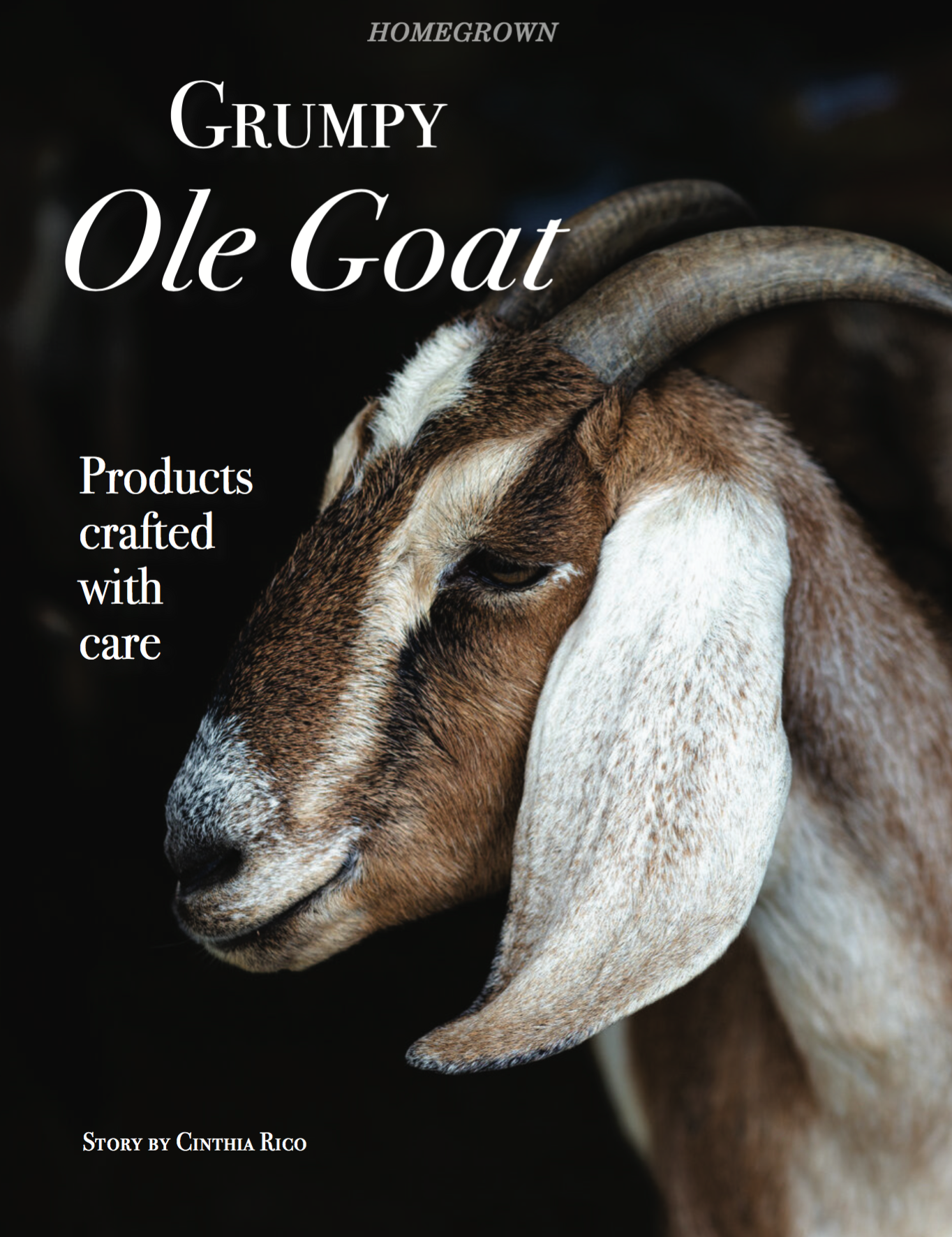 Grumpy Ole Goat article in DeKalb Living Magazine, July 2021, Homegrown Business, page 1