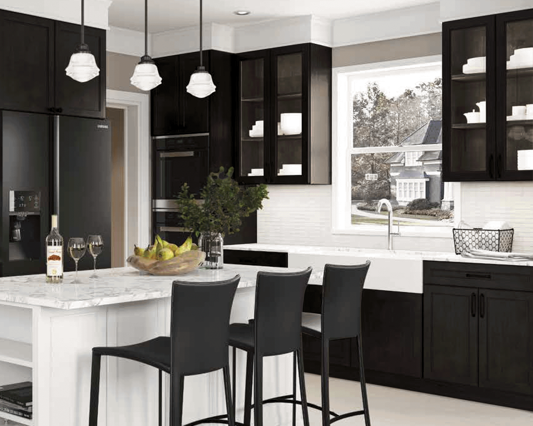 Special Buy NorthPoint Maui Espresso Cabinets, we bought 4,500 cabinets, all-wood birch cabinets with a rich, dark espresso finish and natural birch interiors, our price $79 any cabinet, any size, limit 1 sink base, 1 oven cabinet, and 1 pantry utility cabinet per kitchen. Maui Premier Collection with 3 quarter inch solid birch wood face frame, half inch plywood cabinet construction, all-wood birch finished interiors, sturdy dovetail construction, soft-closing doors and drawers, fully-overlay, transitional door and 5-piece drawer front, solid wood corner blocks and pocket screws, 6-way adjustable soft-close concealed door hinges, full extension hidden undermount soft-close drawer slides, and adjustable shelves constructed of 3 quarter inch thick veneered plywood so they don’t sag under the pressure of normal everyday use. Great for kitchens, entertainment centers, bathrooms, islands, mudrooms, garages, and more.