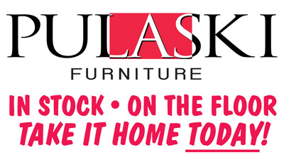 Pulaski Furniture in stock, on the floor, take it home today!