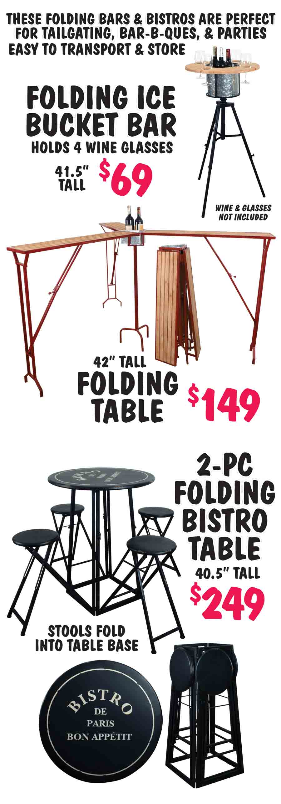 Folding Bars & Bistro Sets