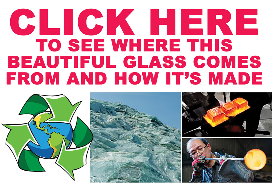 Spanish Glass from San Miguel Valencia Spain, $9 to $44, made from 100% recycled glass, handmade using molds and mouth blowing techniques, 7 styles to choose from, styles may vary by store. Kio Decanter $9, item number KIO4824, 6 inch diameter, 9 inches high. Simplicity Vase $26, item number SIM4655, 7 inch diameter, 20 inches high. Pandor Vase $44, item number PAN6317, 10 inch diameter, 19 and a half inches high. Alfa Vase $24, item number ALFA4825F413, 5 and a half inch diameter, 18 inches high. Pandora Bowl $26, item number PAN6223, 14 inch diameter, 3 and a half inches high. Pandora Rectangle Vase $34, item number PAN6305, 13 inches long by 5 inches wide by 7 and a half inches high. Pandora 3 compartment Tray $24, item number PAN6216, 12 and a half inches long by 4 and a half inches wide by 2 and a half inches high.