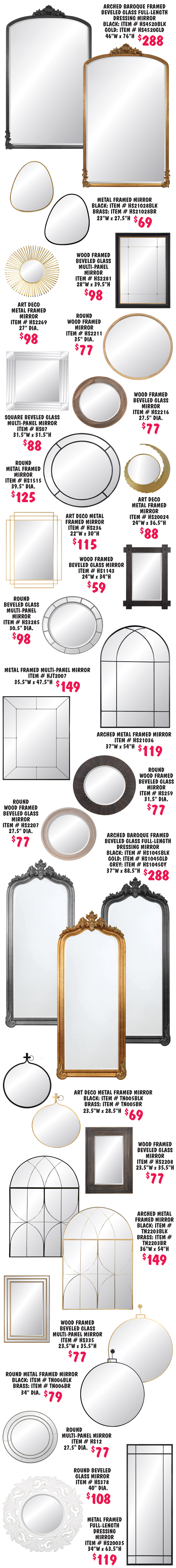 more framed mirror styles