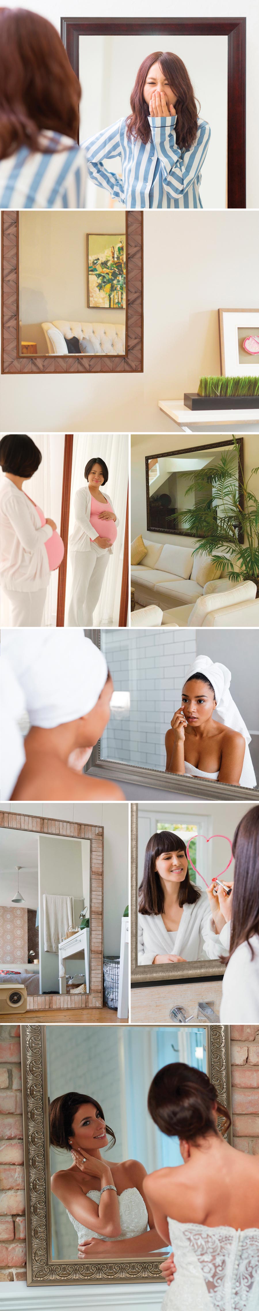 Framed Beveled Glass Mirrors image image