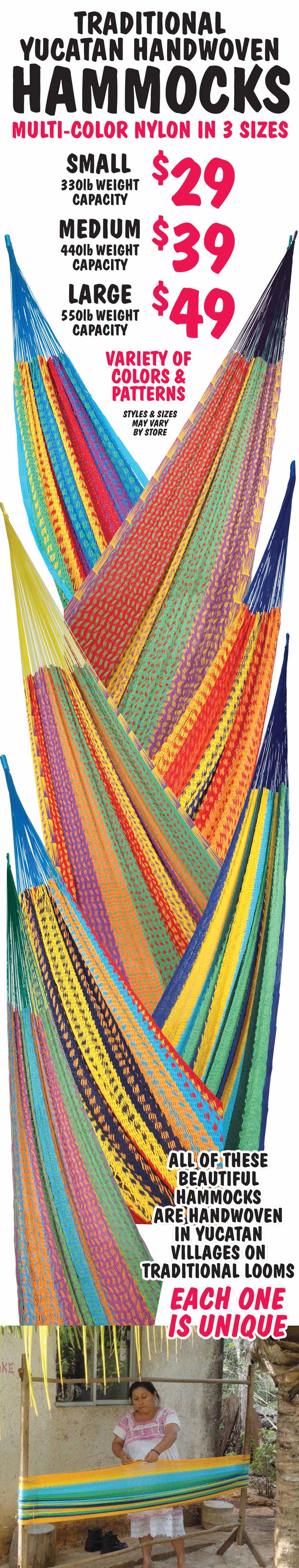 Mayan Hammocks – starting at $29