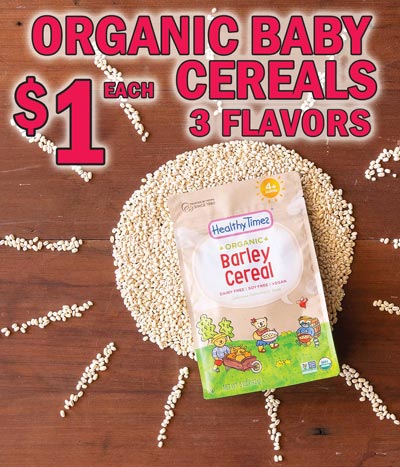 Healthy Times Organic Cereal - $1 per package - 3 Flavors