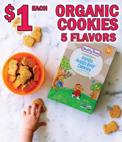 Healthy Times Organic Cookies - $1 per box - 5 Flavors