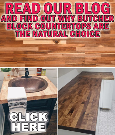 Read our Blog and find out why Butcher Block Countertops are the natural choice, click here