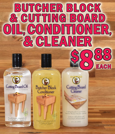 Butcher Block and Cutting Board Oil, Conditioner, and Cleaner $8.88 each