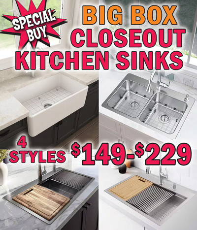 Special Buy Big Box Closeout $149 to $229, 4 styles