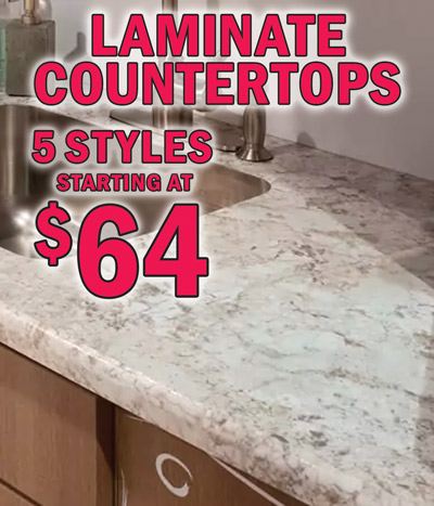 Laminate Countertops, 5 styles starting at $64