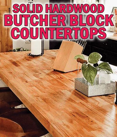 Solid Hardwood Butcher Block Countertops