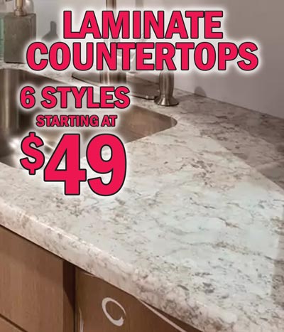 Laminate Countertops – 6 colors – 6’ starting at $49