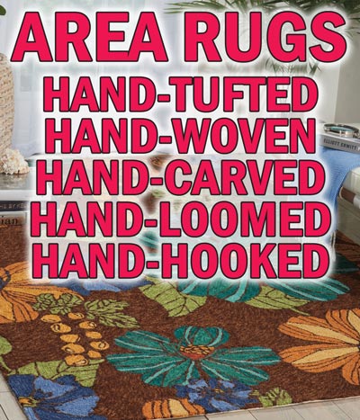 Luxury Area Rug Buyout, save up to 80 percent off designer store prices. Popular barnd name rug manufacturers Nourison, Oriental Weavers, and Kaleen.Hand-Tufted, Hand-Woven, Hand-Carved, Hand-Loomed, Hand-Hooked. 2 feet by 3 feet to 2 feet 6 inches by 4 feet $4.99 to $34, 2 feet 3 inches by 7 feet to 2 feet 6 inches by 8 feet $14 to $68, 3 feet 6 inches by 5 feet 5 inches to 4 feet by 6 feet $19 to $78, 6 foot rounds $29 to $88, 4 feet 10 inches by 5 feet 10 inches to 6 feet by 9 feet $29 to $138, 7 feet 6 inches by 9 feet 6 inches to 8 feet 3 inches by 11 feet $59 to $298, 8 feet 10 inches by 11 feet 10 inches to 10 feet by 14 feet $99 to $428. Huge variety of styles and colors. Traditional and contemporary designs. YOu may fin some of these designer barnds in this deal - Calvin Klein, Kathy Ireland, Barclay Butera, Michael Amini, Joseph Abboud, Hagaman, and Waverly. Styles, colors, and sizes vary by store.