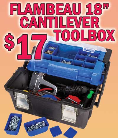 Flambeau 18 inch Cantilever Toolbox with Zerust - $17