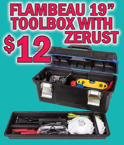 Flambeau 19 inch Toolbox with Zerust - $12