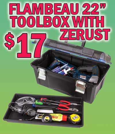 Flambeau 22 inch Toolbox with Zerust - $17