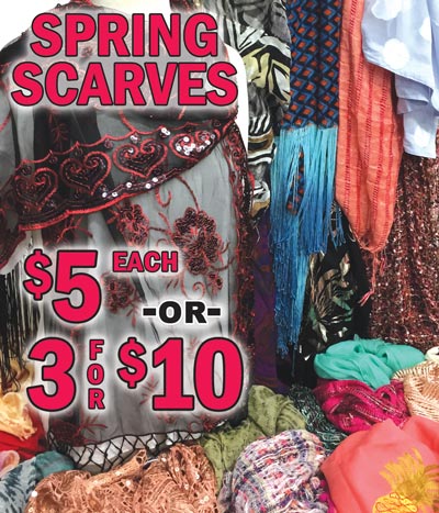 Designer Spring Scarves - $5 each or 3 for $10 - HUGE Variety