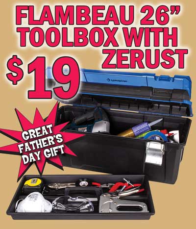 Flambeau 26 inch Toolbox with Zerust $19 - Just in time for Father's Day